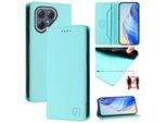 Custodia In Pelle Per Tecno Pova 7 Ultra 5G, Flip Case Con Slot Per Carte, Portafoglio E Supporto Turchese
