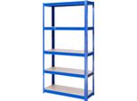 Scaffalatura Per Garage - Scaffalatura In Metallo A 5 Livelli 180×90×40 Cm - Industriale E Per Carichi Pesanti - Per Officina, Garage E Magazzino