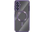 Avizar, Custodia Compatibile Con Galaxy A17 Magsafe Con Cornice Cromata, Viola