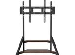 Porta Tv Vaylen 65-100" - Regolabile In Altezza - Design Industriale - Con Ripiani - Nero/Marrone - Stabile"