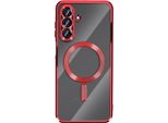 Avizar, Custodia Compatibile Con Galaxy A17 Magsafe Con Cornice Cromata, Rosso