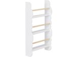 Bolt Edge, Libreria Per Bambini - Bianco - Legno - Contenitore Per Libri E Giocattoli - Scaffale Per La Camera Dei Bambini - 42×14×80 Cm