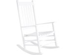 Sedie A Dondolo Fioren - Sedia A Dondolo - Per Camera Da Letto, Soggiorno, Giardino E Balcone - Ampia Seduta Per Adulti - Bianco