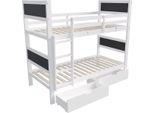 Letto A Soppalco Per Bambini Valora - 90 × 200 Cm - 2 Letti Per Bambini - Letto A Castello - Con Scala Ad Angolo, Protezione Anticaduta E Finestra - Lettino Per Bambini