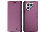 Custodia In Pelle Per Tecno Pova 7 Curve 5G 2025, Flip Case Con Slot Per Carte, Portafoglio E Supporto Viola