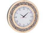 Elegante Orologio Da Parete Con Diamanti Schiacciati - Rotondo - Oro - 80 Cm - Senza Illuminazione