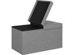 Panca Portaoggetti - Grigio Chiaro - Tessuto - Con Vano Portaoggetti - 76 X 38 X 38 Cm