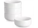 Servizio Da Tavola Majestic - 4 Pezzi - 4 Persone - Ceramica Bianca - Piatti Per La Cena, Piatti Per La Colazione E Ciotole - Design Elegante