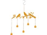 Campana Per Uccelli, Decorazione Per Esterni, In Ferro, Aspetto Elegante, Fatta A Mano, Da Appendere, Decorazione Per Giardino, Patio, Balcone