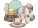 Set Di Tavole Haute - 8 Persone - 32 Pezzi - Ceramica Colorata - Tavole Da Pranzo - Tavole Piccole