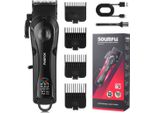 Inf Tagliacapelli Elettrico Con Display Led - Regolabarba Professionale Cordless Nero