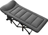 Struttura Pieghevole Per Sdraio Da Campeggio - Per Esterni, Giardino, Campeggio, Terrazza E Piscina - Lettino Da Campeggio Portatile - Comoda Sdraio Con Struttura Leggera In Alluminio - Grigio