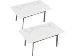 8-10 Persone Tavolo Da Pranzo Allungabile Opulence - 180 Cm - Tavolo Da Cucina - Struttura In Metallo - Pietra Sinterizzata