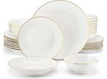 Set Da Portata Luxora - Piatti Da Portata - 8 Persone - 32 Pezzi - Ceramica Bianca - Piatti Piccoli - Resistente Al Forno