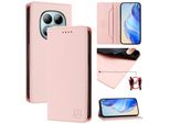 Custodia In Pelle Per Xiaomi Redmi Note 15 Pro+, Flip Case Con Slot Per Carte, Portafoglio E Supporto Rosa