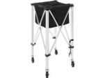 Happiq Cestino Per Palline Da Tennis Su Ruote - Borsa Pieghevole Per Palline - 150-170 Palline - Telaio In Alluminio - 4 Ruote Con Freno - Per Tennis E Badminton