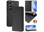 Custodia In Pelle Per Infinix Hot 60 5G/Hot 60I 4G, Flip Case Con Slot Per Carte, Portafoglio E Supporto Nero