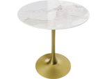 Grandioso Tavolo Da Pranzo - Tavolo Rotondo Da Cucina Alto 78 Cm - Piano In Pietra Sinterizzata Con Zoccolo - Tavolo Bistrot Per Il Tempo Libero E Gli Interni Moderni