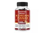 Ginseng Coreano 1600Mg (120 Capsule) Integratore Alimentare, Energia, Resistenza, Salute Maschile, Cervello, Memoria, Funzione Cognitiva