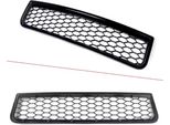 Griglia Anteriore Rs Look Per Audi A4 B6 (2002-2005) - Nero - Design A Nido D'ape - Con Griglia Per Fendinebbia - Plastica - Accessori Auto
