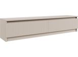 Selsey Sandia - Mobiletto Tv A 2 Ante Con Frontale Rigato, Grigio Cashmere, 139 Cm