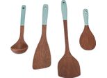 Utensili Da Cucina In Legno, Spatola Da Cucina, Mestolo, Set Di Cucchiai Da Zuppa, Utensili Da Cucina Con Foro Per Appendere B