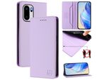 Custodia In Pelle Per Oneplus Ace 6, Flip Case Con Slot Per Carte, Portafoglio E Supporto Viola