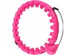 Hula Hoop Dimagrante Con Peso E Rilievi Massaggianti Per Allenamento, Rosa