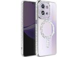 Avizar, Custodia Compatibile Con Redmi 15C Magsafe Con Bordo In Strass, Argento