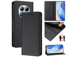 Custodia In Pelle Per Xiaomi Redmi Note 15 Pro+, Flip Case Con Slot Per Carte, Portafoglio E Supporto Nero