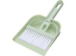 Mini Spazzola Da Tavolo In Plastica Per La Pulizia, Piccola Scopa E Paletta Set Di Pulizia Da Tavolo Verde Nordico