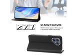 Custodia In Pelle Per Tecno Pova 7 Ultra 5G, Flip Case Con Slot Per Carte, Portafoglio E Supporto Nero
