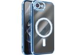 Avizar, Custodia Compatibile Con Iphone 16E Magsafe Con Bordo In Strass, Blu
