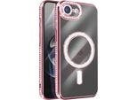 Avizar, Custodia Compatibile Con Iphone 16E Magsafe Con Bordo In Strass, Rosa