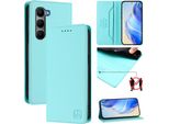 Custodia In Pelle Per Infinix Hot 60 5G/Hot 60I 4G, Flip Case Con Slot Per Carte, Portafoglio E Supporto Turchese