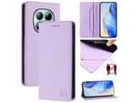 Custodia In Pelle Per Xiaomi Redmi Note 15 Pro+, Flip Case Con Slot Per Carte, Portafoglio E Supporto Viola