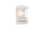 Brilliant Lampe Hollywood AußEnwandleuchte Weiß 1X A60, E27, 60W, Geeignet FüR Normallampen (Nicht Enthalten) Ip-Schutzart: 44 - SpritzwassergeschüTzt