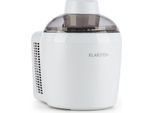 Klarstein Schneeflöckchen - Eiscremebereiter, Eismaschine, Speiseeismaschine, thermoelektrisches Kühlsystem, 700 ml, 0,3 Liter, 6 Programme, weiß