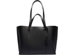 Pinko Pelle Borsa Shopper Borsa A Tracolla Carrie Big Shopper Black - Antique Gold Nero