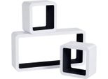 Bolt Edge, Mensola A Muro Cube Floating - Nero/Bianco - Set Di 3 - Mensola A Muro - Libreria - Mdf