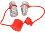 2 Raccordi Idraulici Con Tappi Antipolvere, Filettatura 3/4 Npt, Faccia Piana, Raccordi Rapidi Per Movimentatori Di Cassoni