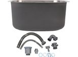 Lavabo Monoblocco In Acciaio Inox 304, Lavabo Integrato Sottopiano Per Cucina, Bar, Bagno