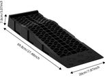 Rampe Per Auto - Coppia - Portata 3 T - Altezza Di Sollevamento 70 Mm - Inclinazione 8,6° - Plastica Pp - Dimensioni 69,8×20×7,8 Cm - Nero