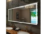 Specchio Da Bagno A Led - Specchio Rettangolare Da Parete - Illuminazione Anteriore E Posteriore - Antiappannamento - 120X60 Cm - Cornice In Alluminio E Vetro Hd - Bianco