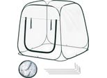 Mini Serra - Tenda Da Serra Pop-Up - 100X100X97 Cm - Copertura In Policarbonato - Per Uso Interno Ed Esterno - Protezione Dal Gelo Per Piante E Ortaggi - Beige