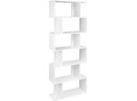 Libreria - Scaffale A Cubo Con 6 Scomparti - Indipendente, Design Moderno, Mdf, Aperto Senza Ante, 60 X 23,5 X 160 Cm - Bianco