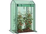 Serra Da Giardino - Serra In Foglio/Casa Del Pomodoro - 100×83×150 Cm - Con Porta E Finestre - Protezione Dal Gelo Per Esterni - Per Ortaggi E Piante Rampicanti - Verde