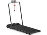 Tapis Roulant Per Uso Domestico - Tapis Roulant Con Braccioli - Pieghevole - 1-6 Km/H - 2,5 Cv - 120 Kg - Display A Led - Nero