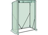 Serra Per Pomodori E Ortaggi - Serra In Foglio - Dimensioni L - Circa 100×50×150 Cm - Foglio Di Pe E Telaio In Acciaio Tubolare - Resistente Agli Strappi E Ai Raggi Uv - Bianco/Trasparente