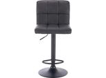 Sgabello Da Bar - Girevole Regolabile In Altezza Con Schienale - Seduta 44X38 Cm - Altezza Seduta 60-82 Cm - Struttura In Metallo - - Antracite